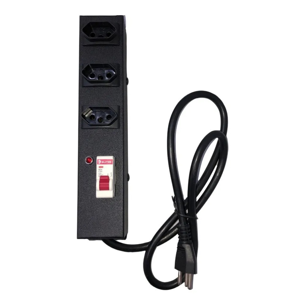 Filtro Linha 20 Amperes 3 Tomadas Bivolt 20a 4400w Disjuntor