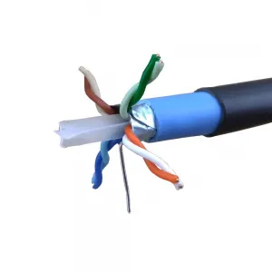 Cabo de Rede CAT6 Blindado Externo Dupla Capa CM 100% Cobre Anatel