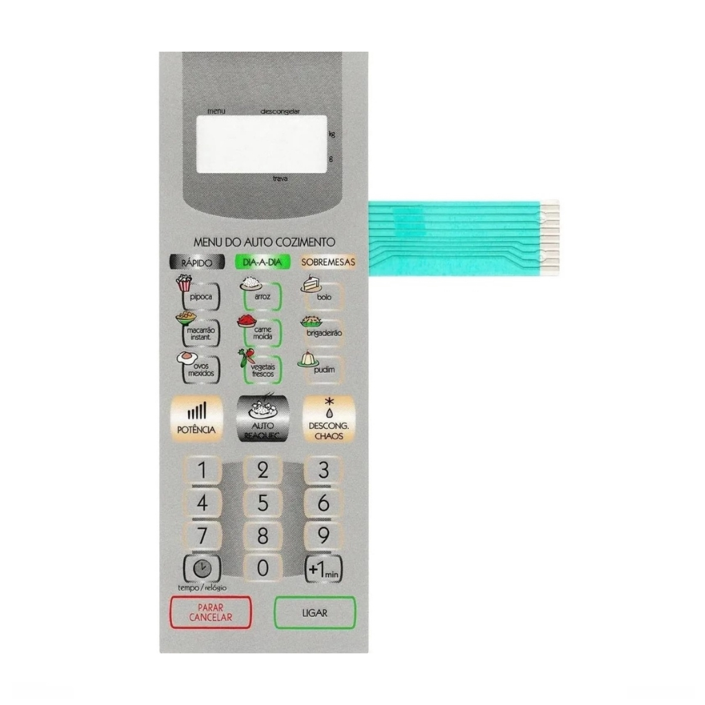Membrana Teclado Microondas Panasonic Nnst358 - Nnst 358 - Nn St358 - Nn St 358 Cinza