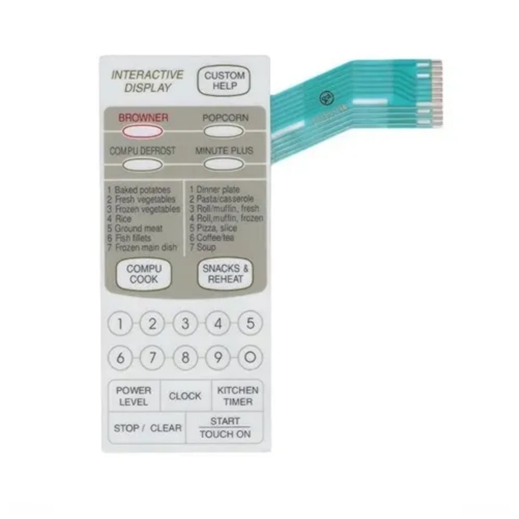 Membrana Teclado de Microondas Sharp Rb4b97 - Rb4a96 - Rb 4b97 -  Rb 4a96