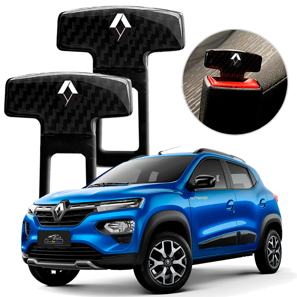 Par Fivela Anti Som Cinto Trava Renault Kwid Captur Clio