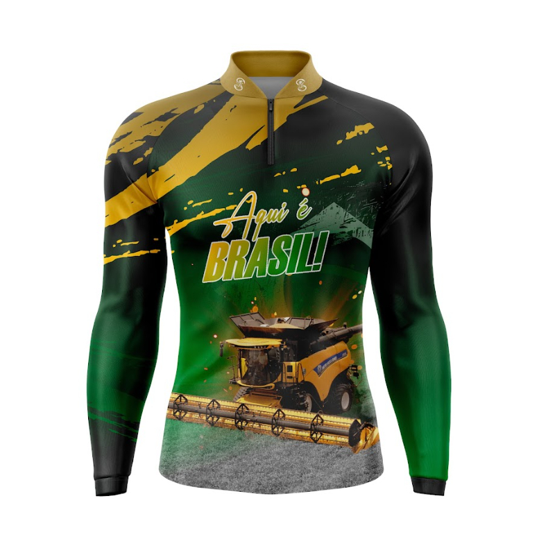 Camiseta Camiseta Super King Agro Brasil Proteção Solar Uv50+ Dry Fit Gll-143 em Oferta na Shopee