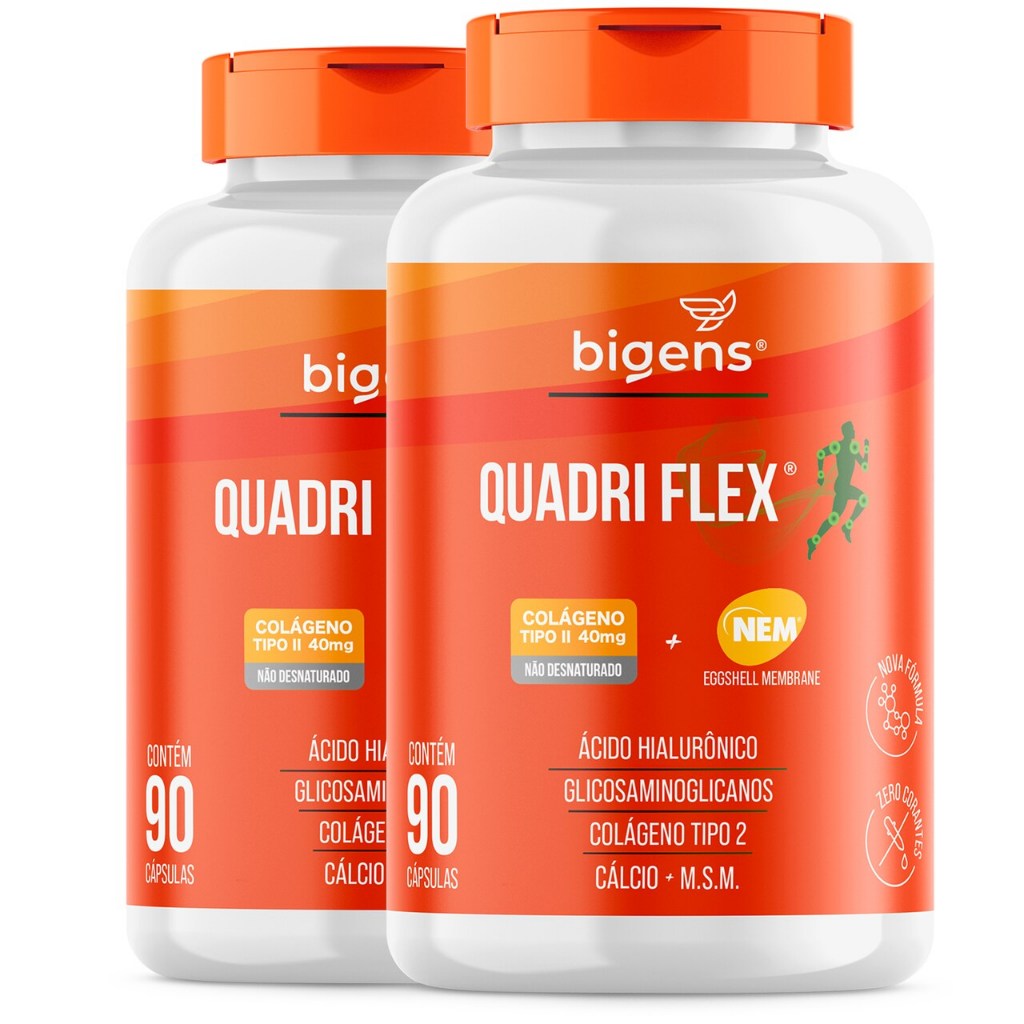 BIGENS KIT 2X QUADRI FLEX 90 CAPS BIOGENS em Oferta na Shopee
