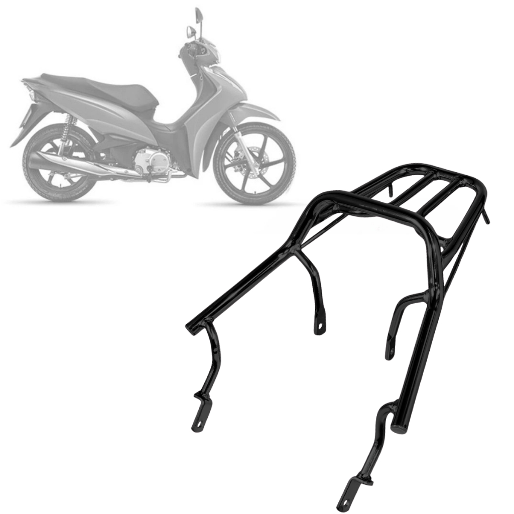 Suporte De Bau Biz 125 2011 A 2017 Bagageiro Churrasqueira Garupeira Moto Transporte De Carga Leve