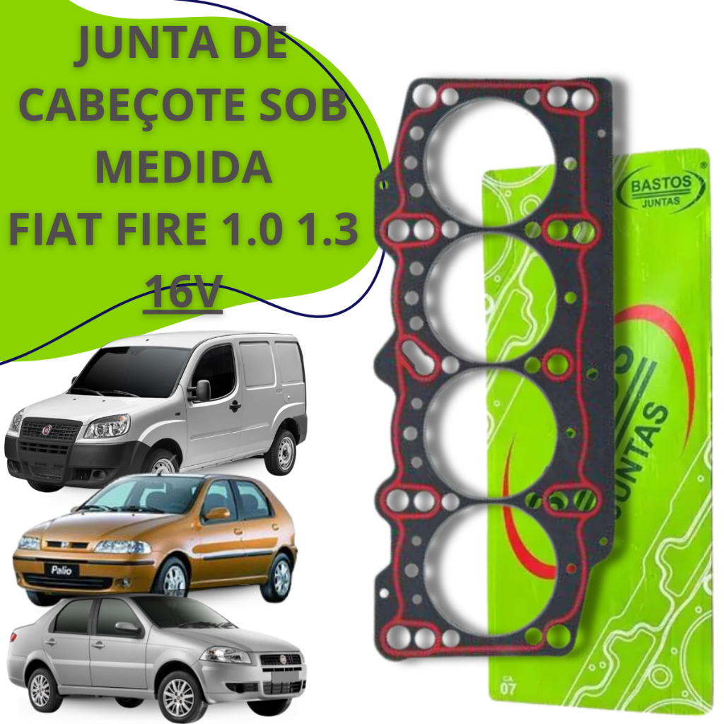 Junta de Cabeçote Sob Medida 2,60mm - Fiat Fire 1.0 1.3 16v - Siena 2000, 01, 02, 03 Bastos