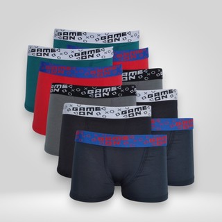 Kit 10 Cueca Boxer Juvenil Lisa Com Elástico Bordado Forro 100% Algodão Box Masculina