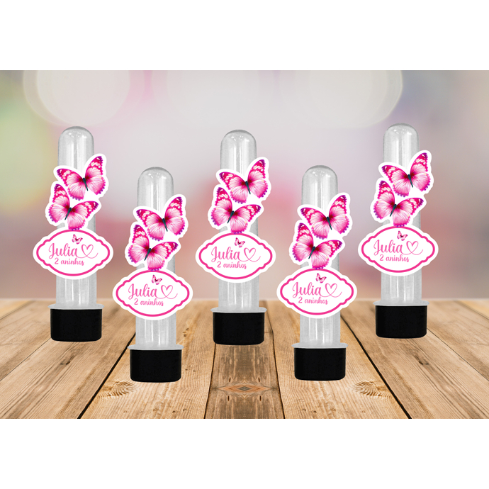 Kit aplique para tubete de 13 cm (grande) - jardim das borboletas - Decoração de festa - lembrancinhas - Personalizados
