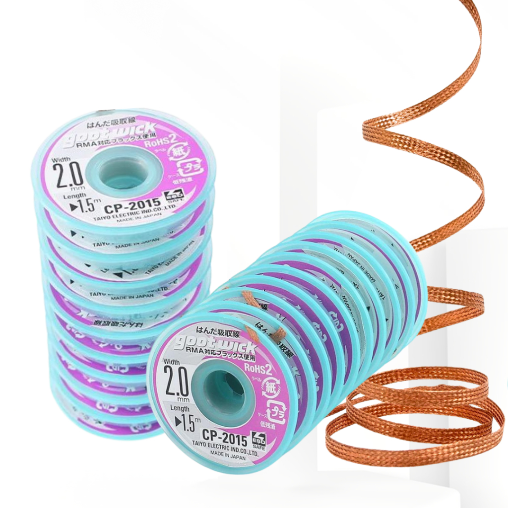 Kit 10 Malha Dessoldadora 2.0mm  1,5M Goot Wick Para Assistência Técnica