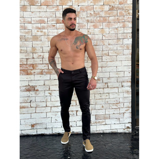 Calça Masculina Alfaiataria social sporte fino modelagem slim Tecido Premium Acetinado em Oferta na Shopee