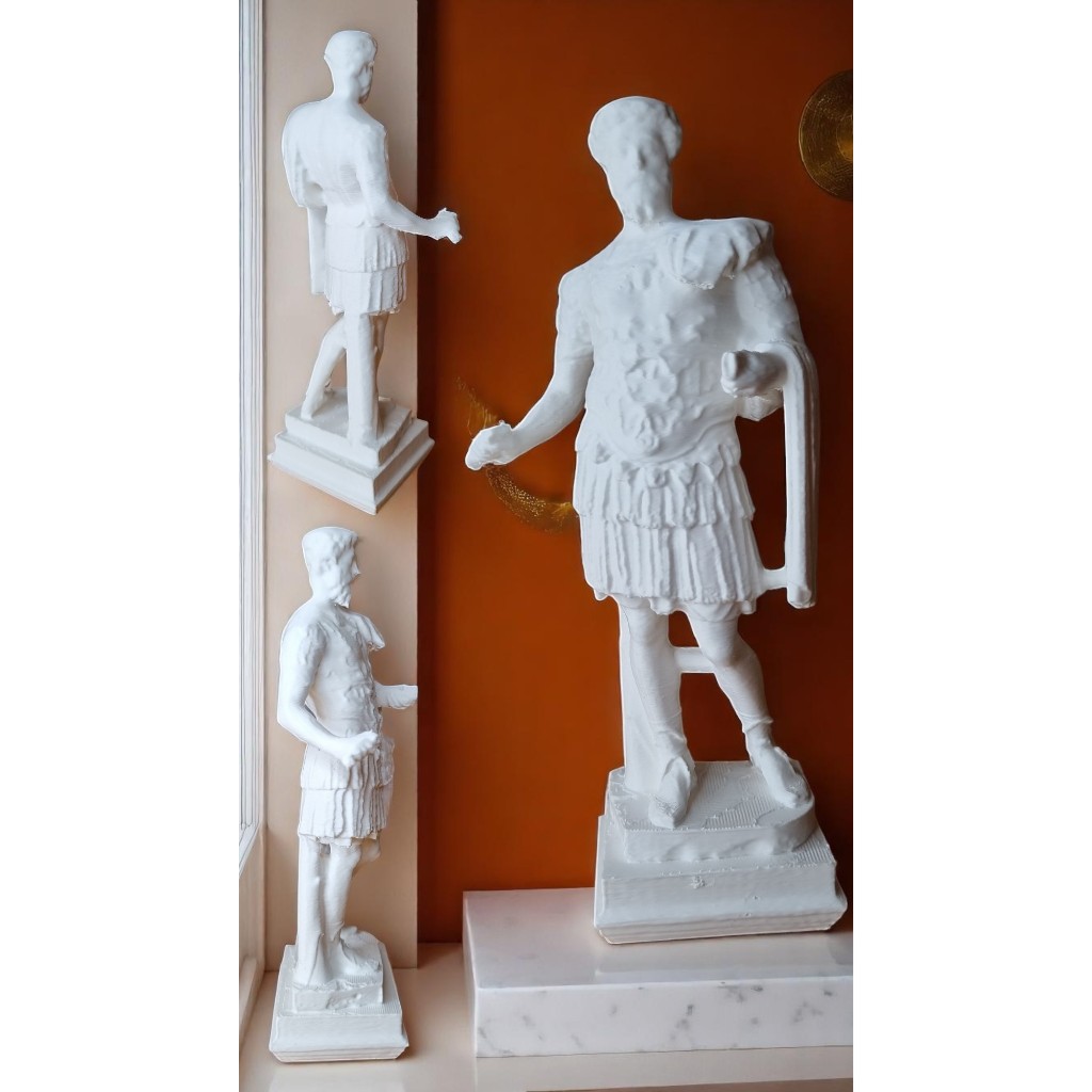 Estátua Marco Aurélio 18cm |  Escultura  Marcus Aurelius Grega Branca | Busto Romano Decorativo