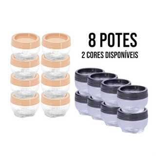 Kit 8 Pote Organizador Gire e Trave Porta Tempero Empilhável em Oferta na Shopee