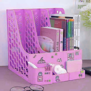 ORGANIZADOR DE MESA 3 e 4 DIVISÓRIAS COM ADESIVOS - Porta Treco para Livros, Papéis, Escr…