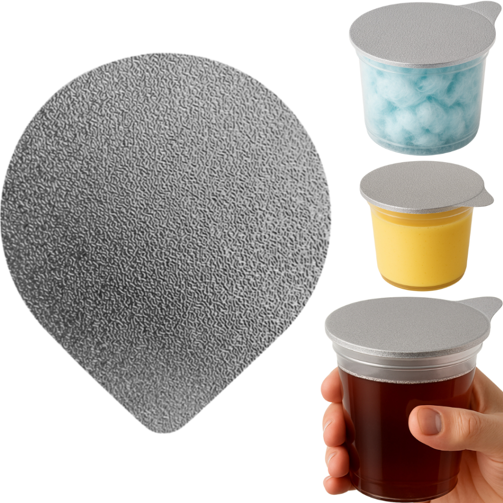 Selos de Alumínio 80mm Copos  Potes Cápsulas Cosméticos 100 Unidades PP PE Pead Aluminio