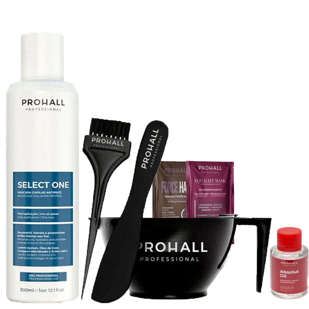 Escova Progressiva Sem Formol Select One Prohall 300ml + Brindes