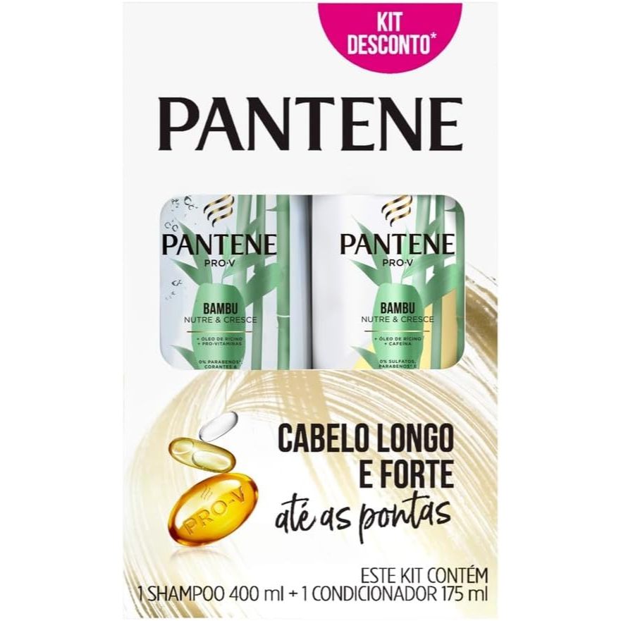Kit Pantene Bambu Shampoo 400ml + Condicionador 175ml em Oferta na Shopee