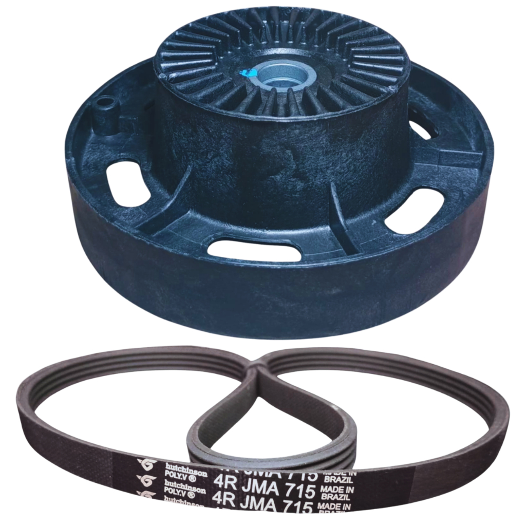 POLIA MOVIDA + CORREIA 4JMA 715 LAVADORA ELECTROLUX LAC12 LED13 LED15 13KG 15KG ORIGINAL