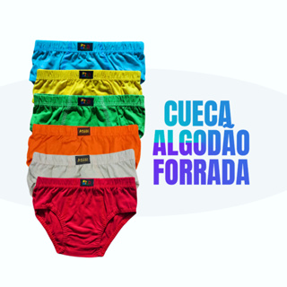 Cueca Infantil menino Algodão Antialérgica Slip 100% Confortável Kit 10-5 cuecas em Oferta na Shopee