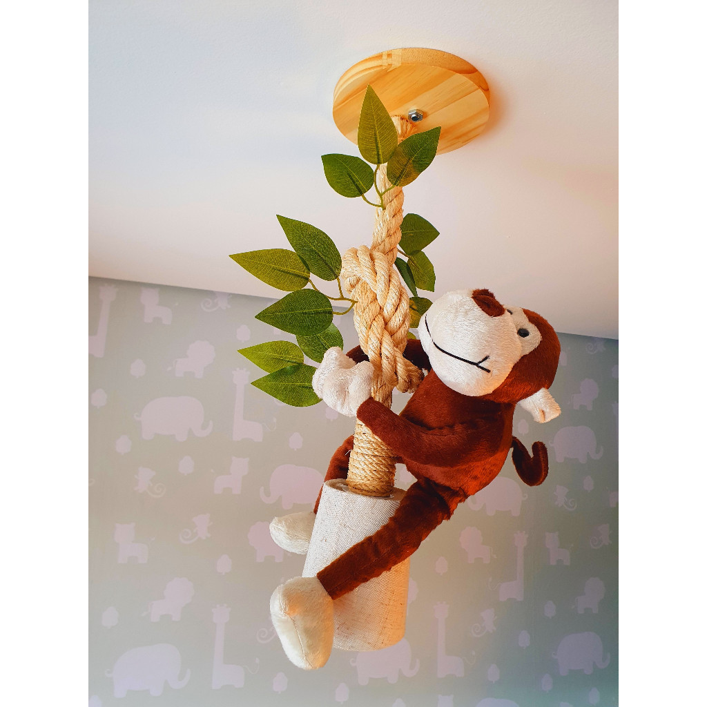 Luminária de teto decoração quarto infantil com pelúcias