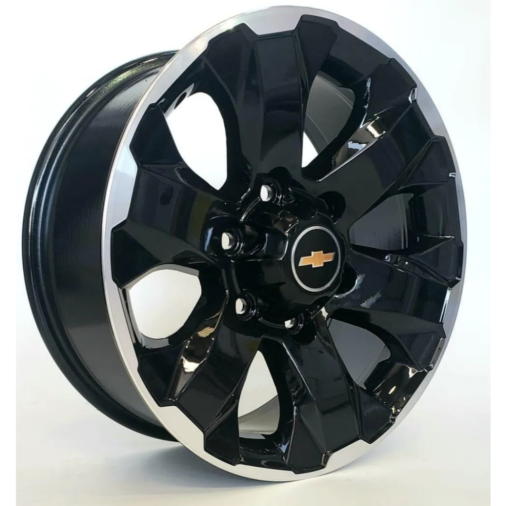 Kit 4 Rodas Aro 17 6x139 Nova S10  High Country Ltz Cor Preto Diamantada Krmai S30
