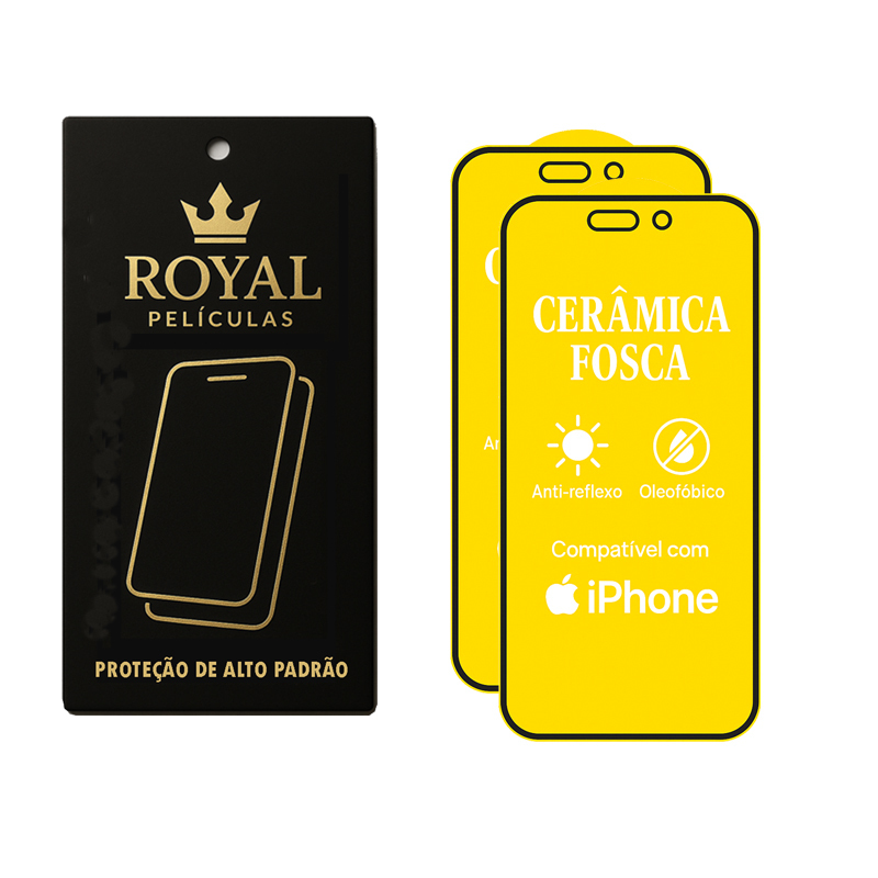 Kit 2 Películas para iPhone Cerâmica Fosca em Oferta na Shopee