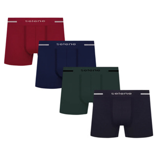 Kit 2 Cuecas Boxer Selene Microfibra Adulto Masculina Sem Costura Box Original Casual Fitness em Oferta na Shopee