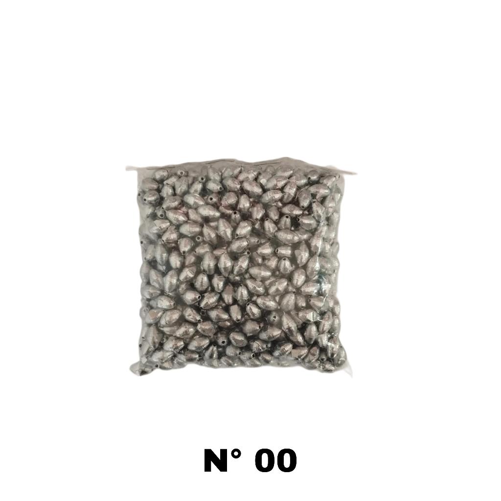 Chumbada Balão/Oliva Para Pesca ( Pacote C/ 1KG )