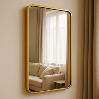 Espelho Lopazzi Retangular Retrô Lopazzi com Moldura de Alumínio 90x80cm Decoração Quarto Banheiro Sala Hall em Oferta na Shopee