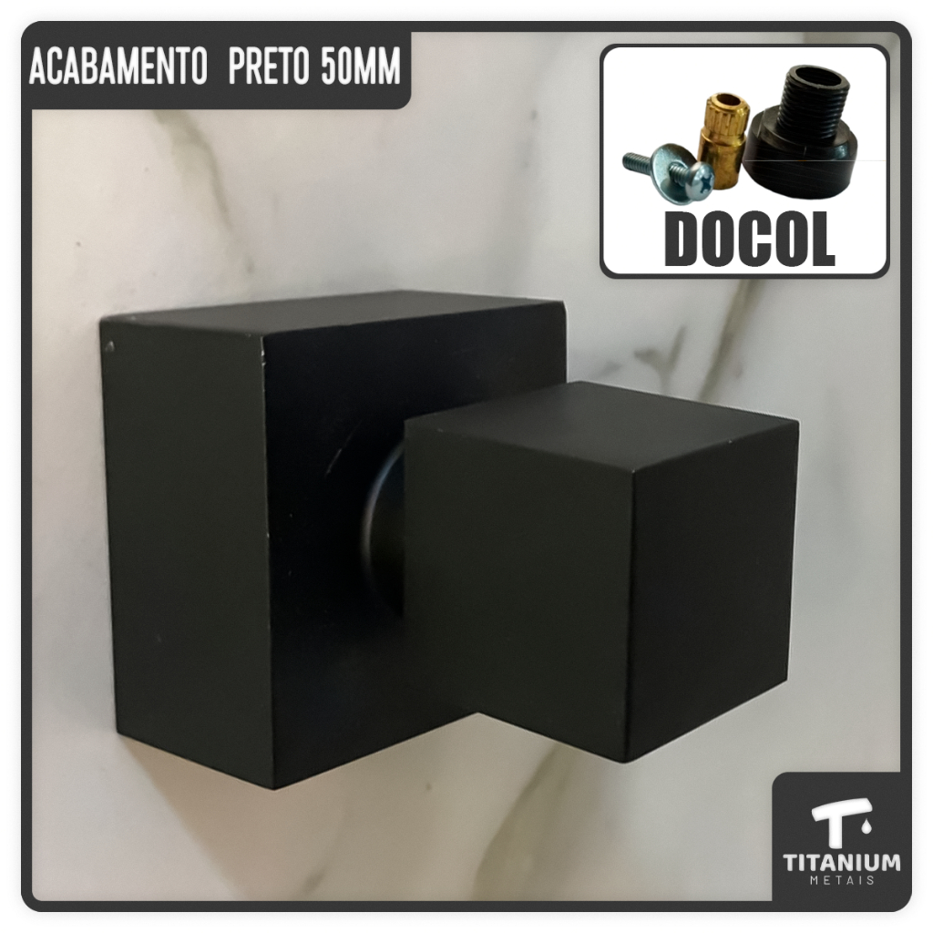 Acabamento De Registro Quadrado Metal Preto 50mm 1.1/2 Docol em Oferta na Shopee