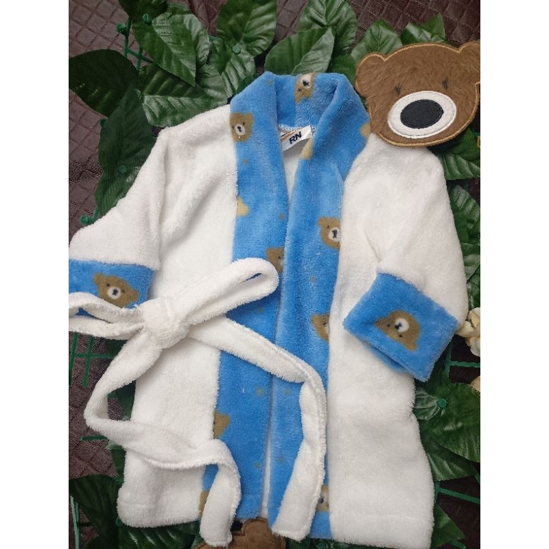 roupão infantil para bebê 🍼 mês mesmessario com ursinho no peito
