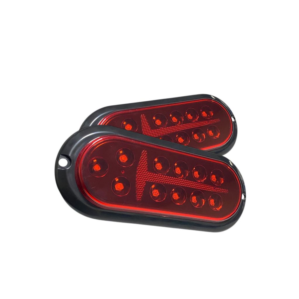 Lanternas Led Carretinha Reboque Jet Sky Barco Canoa Vermelha par
