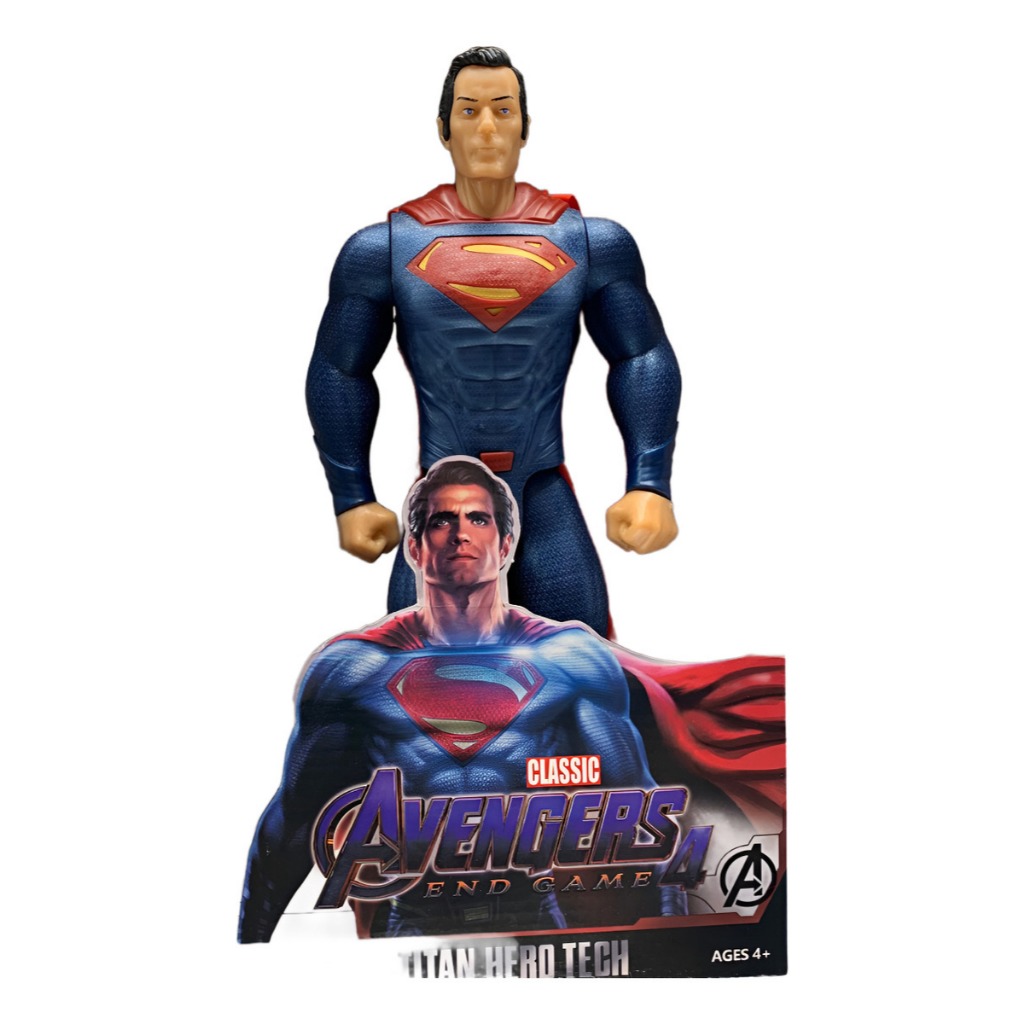 Boneco Vingadores Superman Avengers 30cm C Som E Luz Marvel