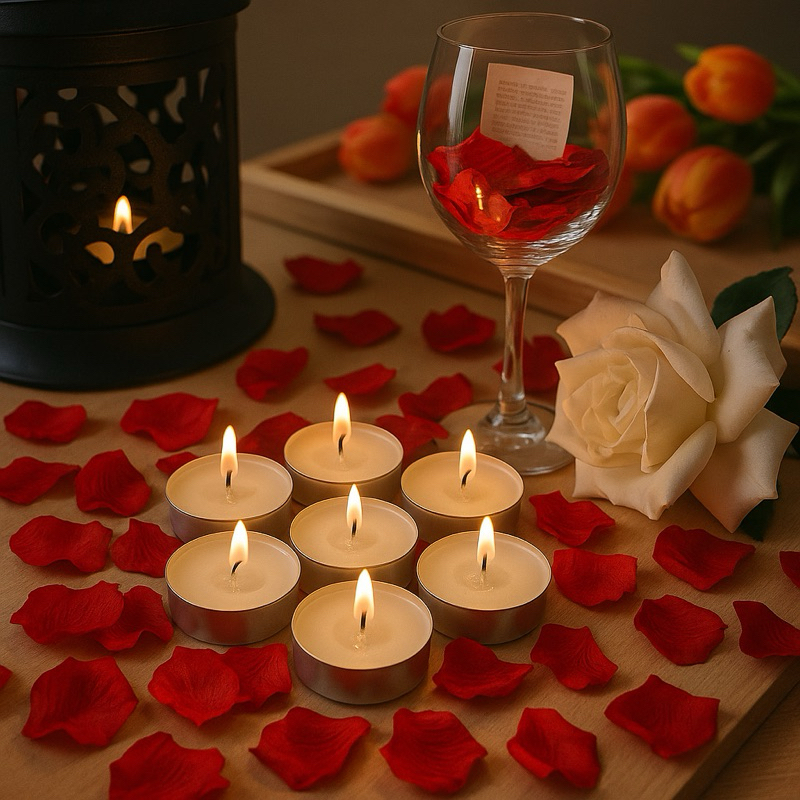 Kit 500 Pétalas Artificiais Vermelhas + 20 Velas Rechaud em Oferta na Shopee