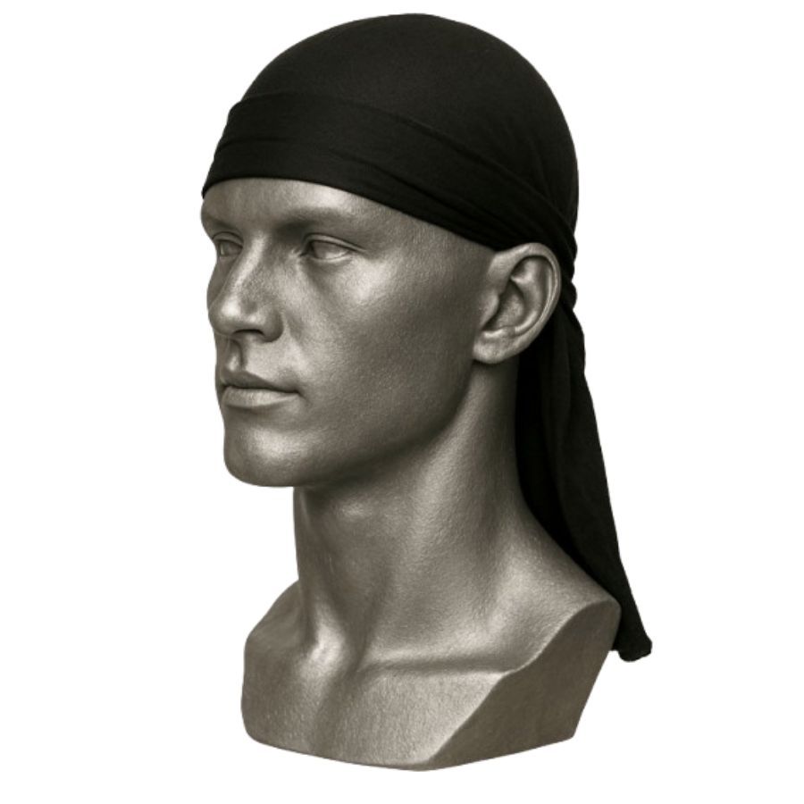 Durag Preta de Cetim Masculina/Feminina – Alta Qua