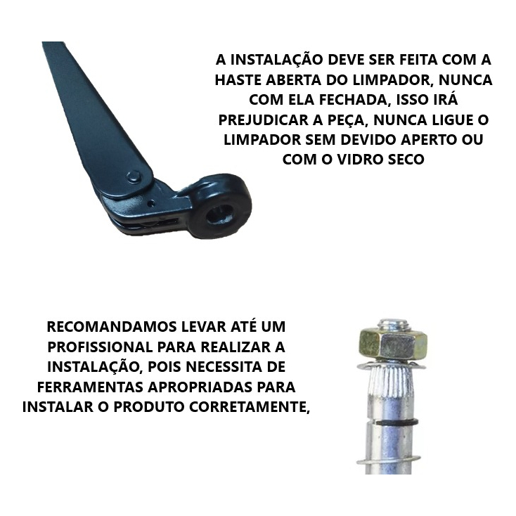 Par Braço Limpador Dianteiros + Palhetas Gol Parati Saveiro G2 G3 G4 GII GIII GIV 1995 ATE 2008 Novo — imagem 2 de 2
