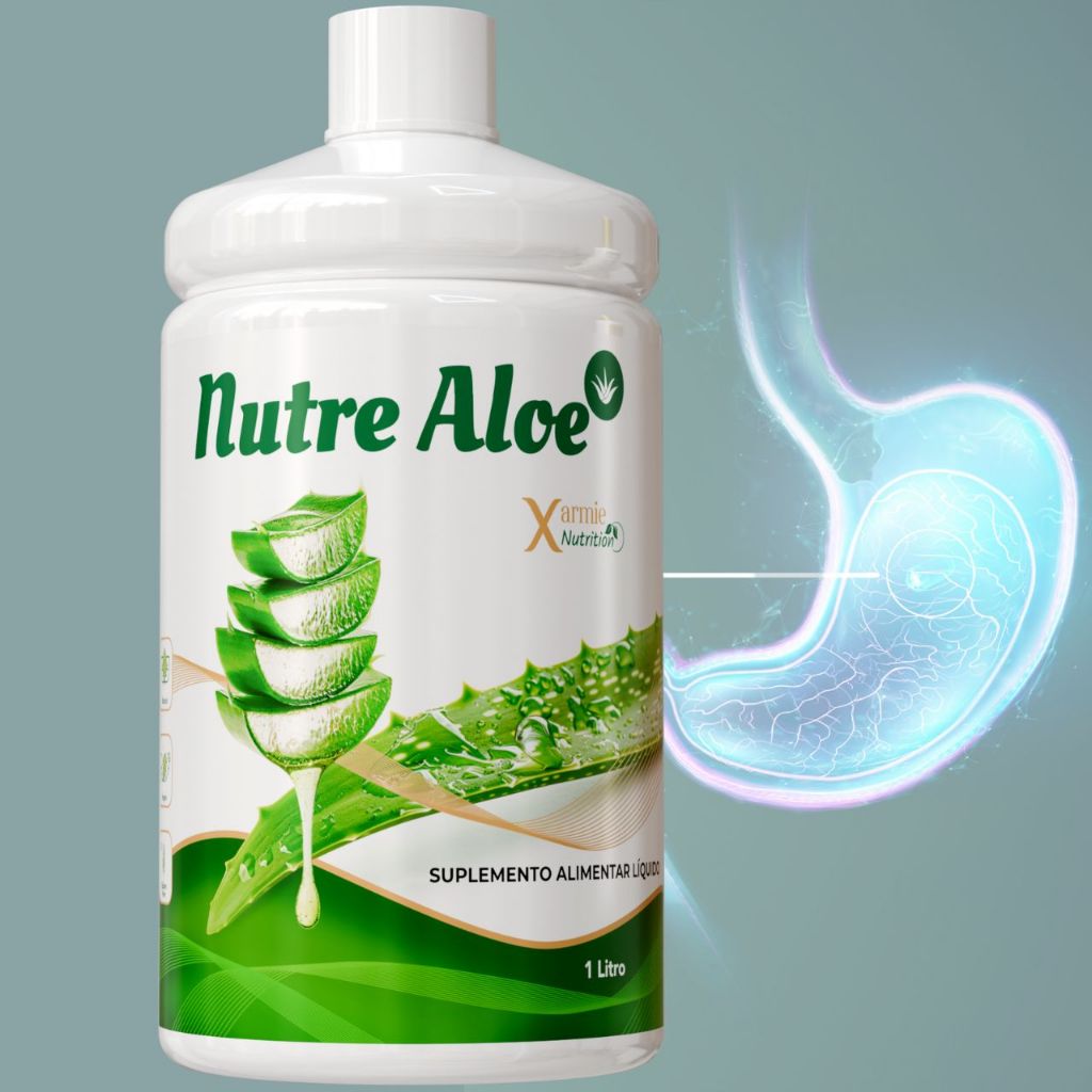 Gel de Aloe Vera Suplemento Nutre Aloe P/ Cicatrização De Úlceras E Saúde Digestiva Suco 1l Xarmie em Oferta na Shopee