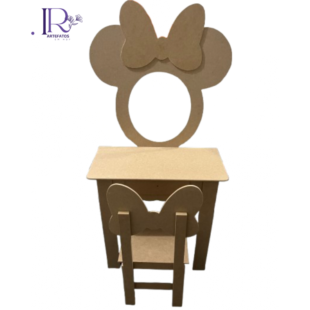 Penteadeira Infantil Minnie Mdf Crú Princesa