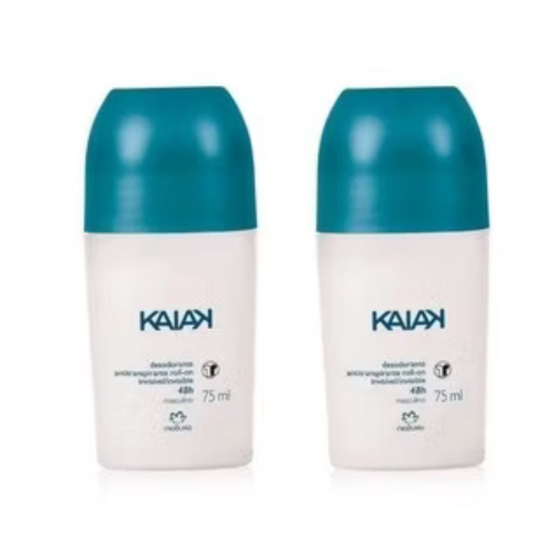 Kit 2 Desodorante Roll On Kaiak Masculino Natura 75 ml