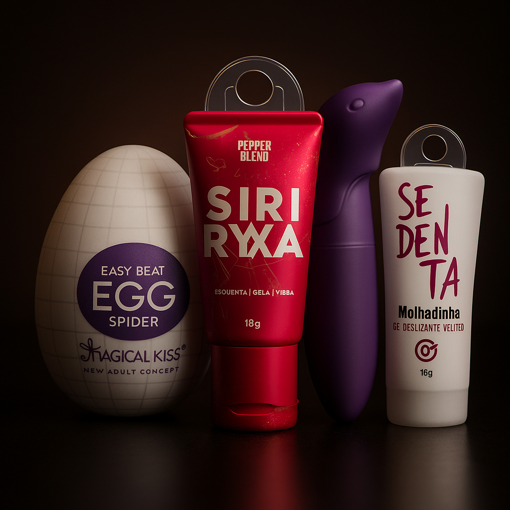 Kit com Vibrador Ponto G Aveludado Sedenta Molhadinha Pikasso Pepper Blend e Egg Modelos Variados — imagem 2 de 2