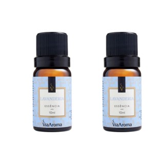 Essencia Aromatica Via Aroma lavanderia 10ml kit com 2 unidades em Oferta na Shopee