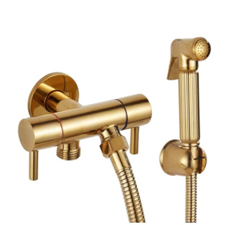 Ducha Higiênica Dourado/Prata/Preto Metal Inoxidavel Com Registro Duplo Alta Pressão em Oferta na Shopee