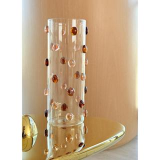 Vaso  Decorado  com Gemas de Vidro  Design Italiano Sphere 25 cm de  Altura x 10 cm em Oferta na Shopee