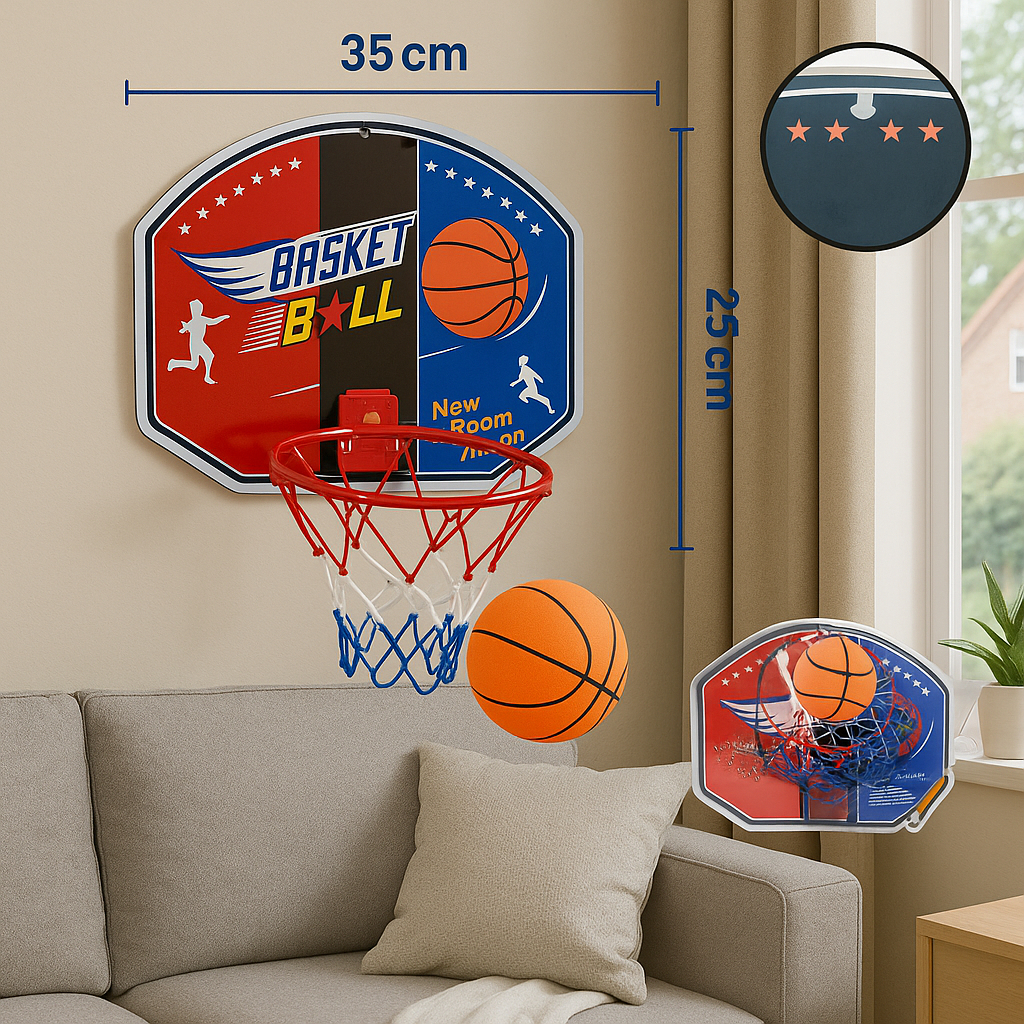 🏀 Kit Tabela de Basquete Infantil  Bomba de Ar Manual 30cm – Diversão e Praticidade em Casa! 🎯💨
