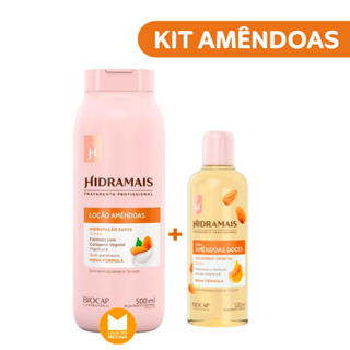 Kit Amêndoas - Loção Hidratante 500ml e Óleo Corporal 120ml  - Hidramais em Oferta na Shopee