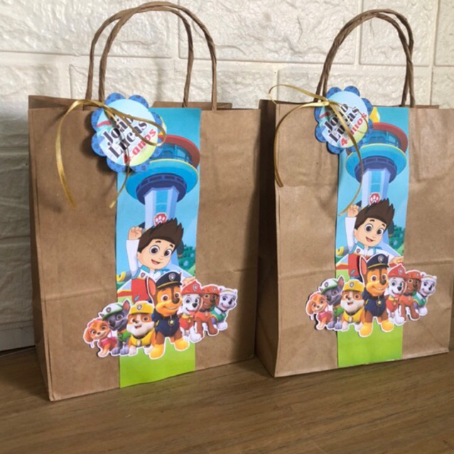 Sacolinha Bolsinha Personalizada Surpresa Patrulha Canina | Lembrancinhas Festa infantil Aniversário