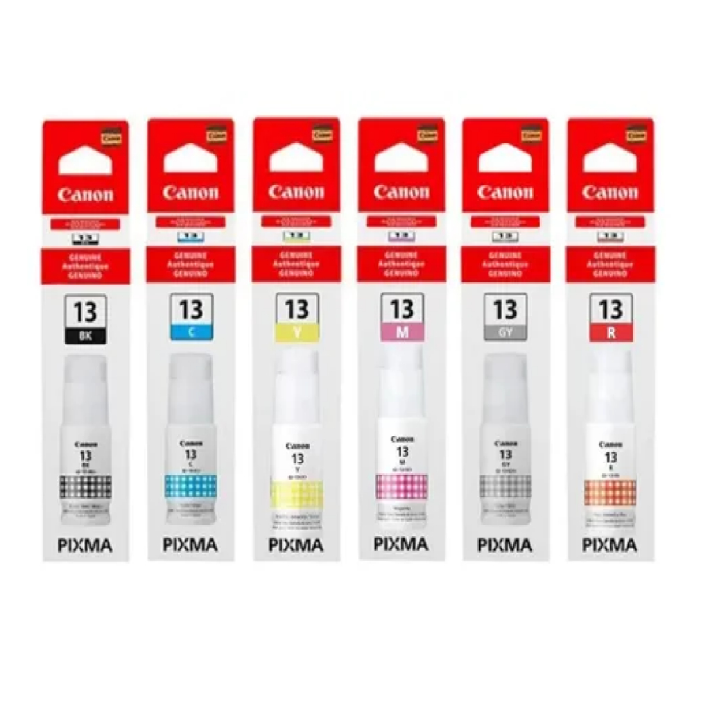 Kit 6 Cores Tinta Gi-13 Gi13 Original Mega Tank G510 G610