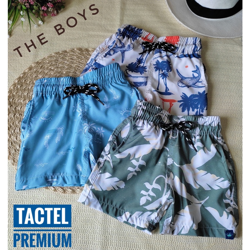SHORT TACTEL INFANTIL PREMIUM - BERMUDA JUVENIL PRAIA E PISCINA - CALÇÃO DE BANHO MAURICINHO 2 AO 16