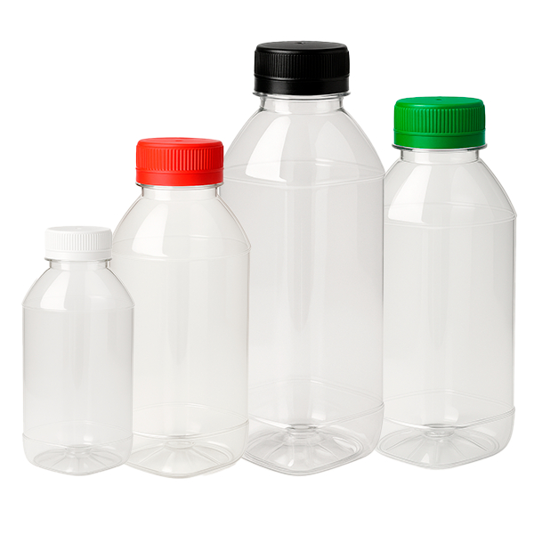 Garrafa pet Plástica Tampa Lacre 200ml 300ml 500ml 1L 100 unidades Suco Chocolate Quente Coco detox