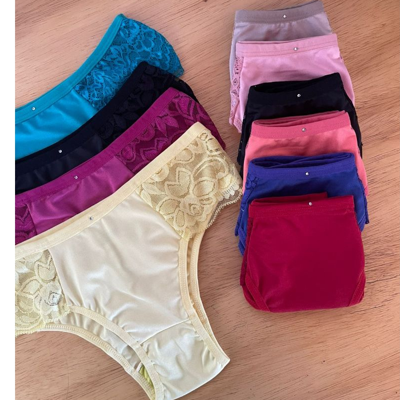 Kit 10 Calcinha com Renda Estilosa Confortável Sexy Feminina Moda em Oferta na Shopee