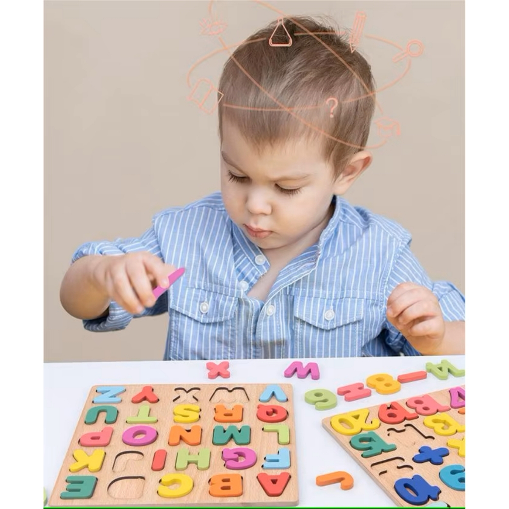 Kit 2 Tabuleiros Educativo Pedagógico Alfabeto Letras Maiúsculas Bastão Forma