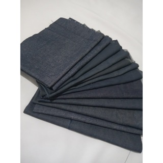 10 base para tapete  jeans azul SEM ELASTANO grosso e resistente com pequenos defeitos retalhos reciclagem segunda linha em Oferta na Shopee